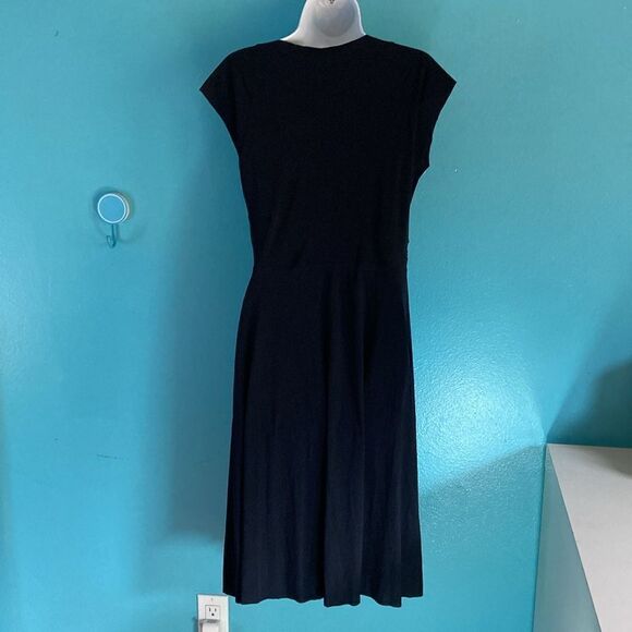 IRIE WASH Women’s Black Jersey Stretch Dress Size L Made in France Fits Size 8 - Picture 3 of 12
